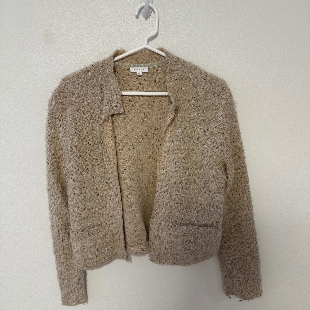 Fuzzy Cropped Cardigan